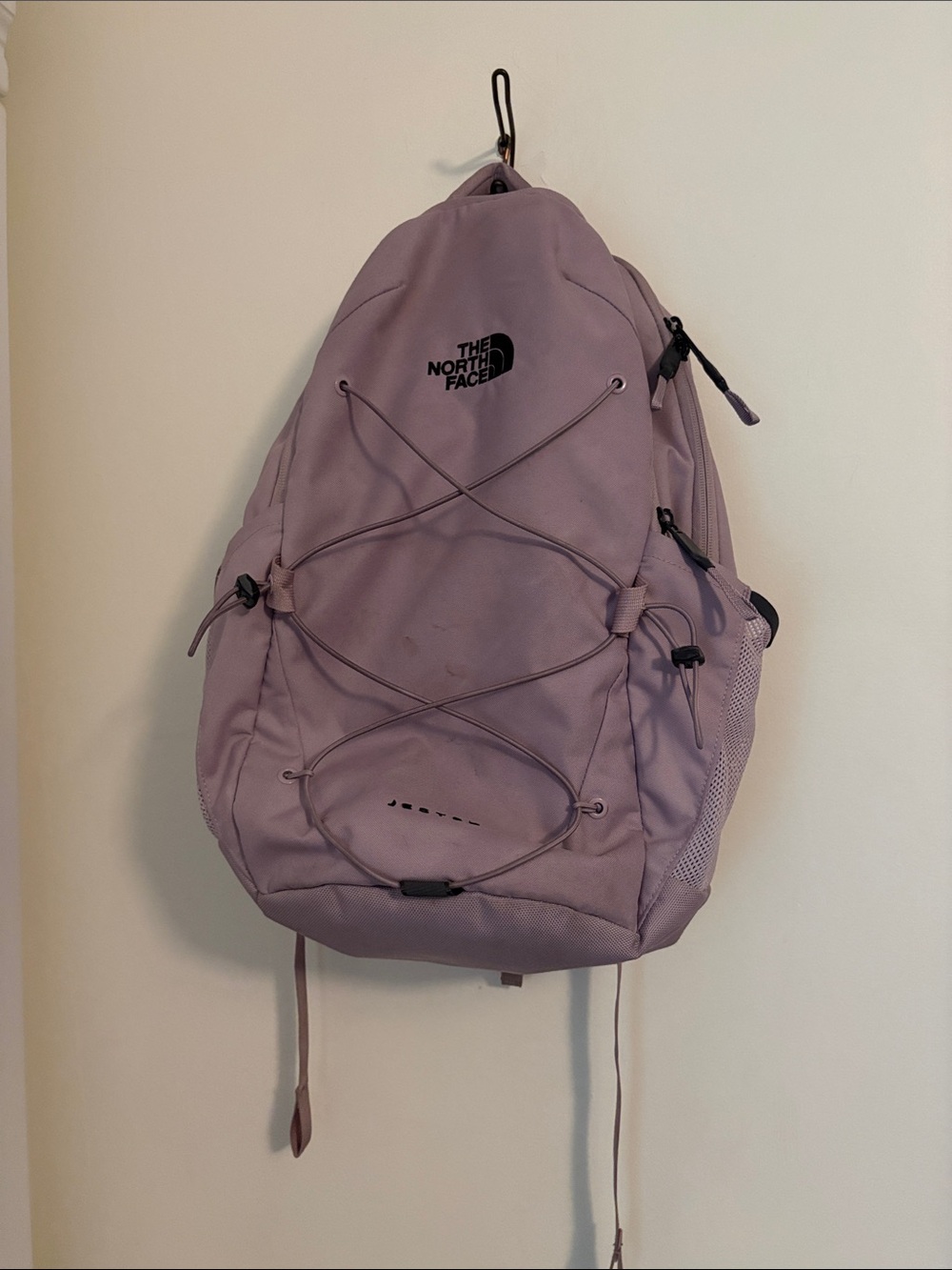 The North Face Lavender/Pink Daypack with Bungee Front